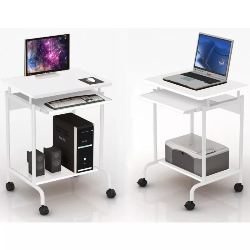 Techly ICA-TB S005W kompiuterio stalas baltas