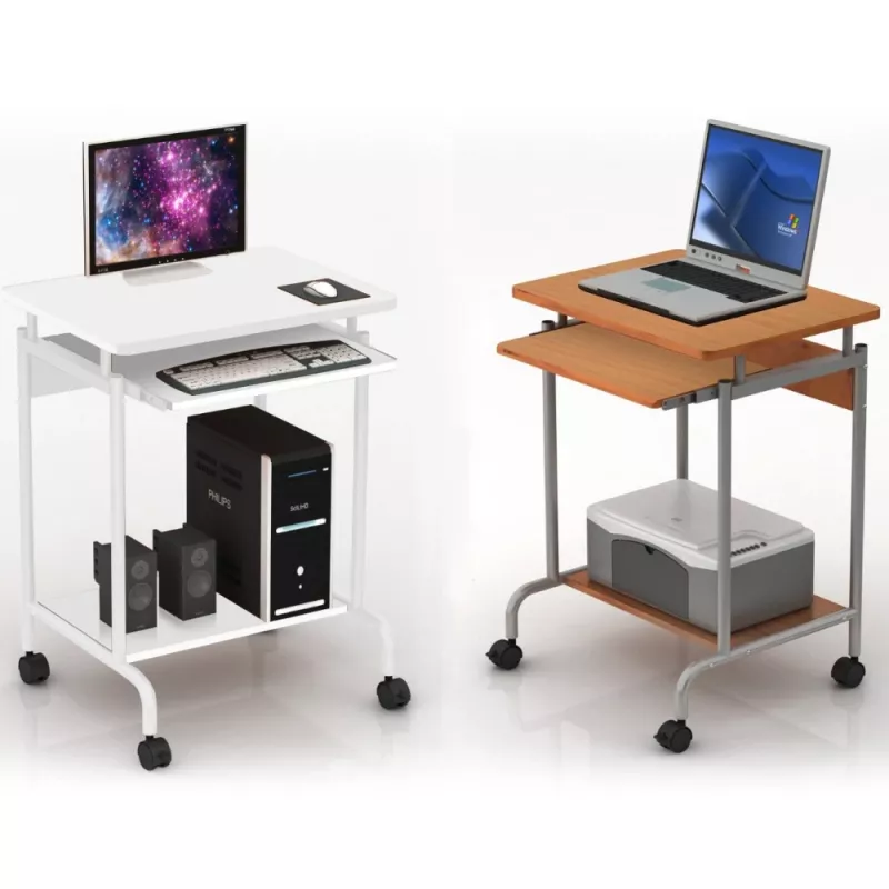 Techly ICA-TB S005W kompiuterio stalas baltas