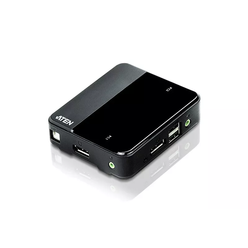 ATEN 2 prievadų USB 4K DisplayPort 1.2 KVM komutatorius (su KVM kabeliais)