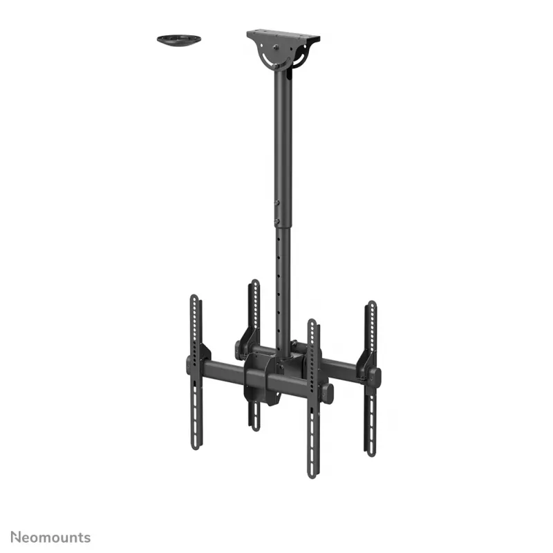 Neomounts NM-C440DBLACK Dvigubas monitoriaus/TV laikiklis luboms 32-60 colių - aukštis 56-91 cm