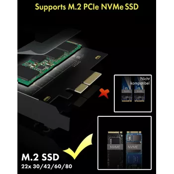 ICY BOX IB-PCI208-HS sąsajos kortelės / adapteris Vidinis M.2