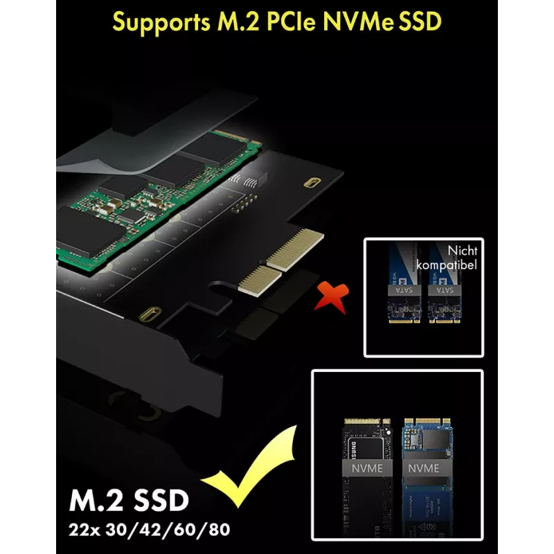ICY BOX IB-PCI208-HS sąsajos kortelės / adapteris Vidinis M.2