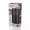 Adler AD 4446bg kavamalė su šlifavimo diskais — 150 W, 75 g pupelių talpykla, nerūdijančio plieno šlifavimo diskai, mygtuko valdymas, juoda