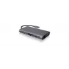 ICY BOX IB-DK4040-CPD Laidinė USB 3.2 Gen 1 (3.1 Gen 1) Type-C dokų stotelė, antracito, juoda