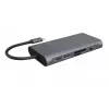 ICY BOX IB-DK4040-CPD Laidinė USB 3.2 Gen 1 (3.1 Gen 1) Type-C dokų stotelė, antracito, juoda