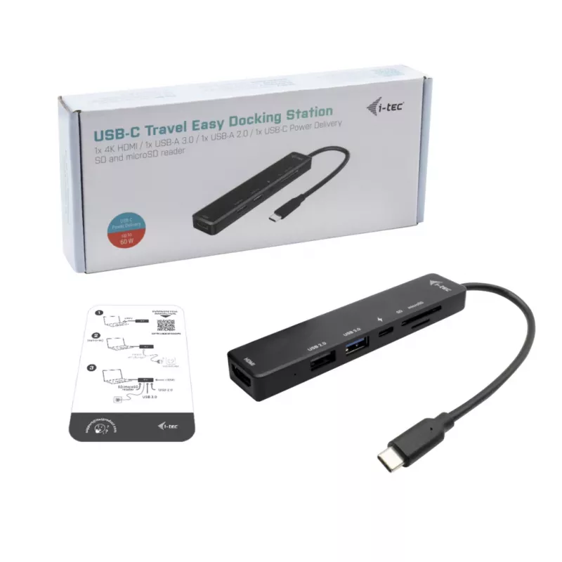 i-tec USB-C Travel Easy Dock 4K HDMI + maitinimo tiekimas 60 W