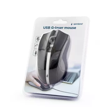 GEMBIRD Laser pelė 2400 Dpi - Ambidextrous