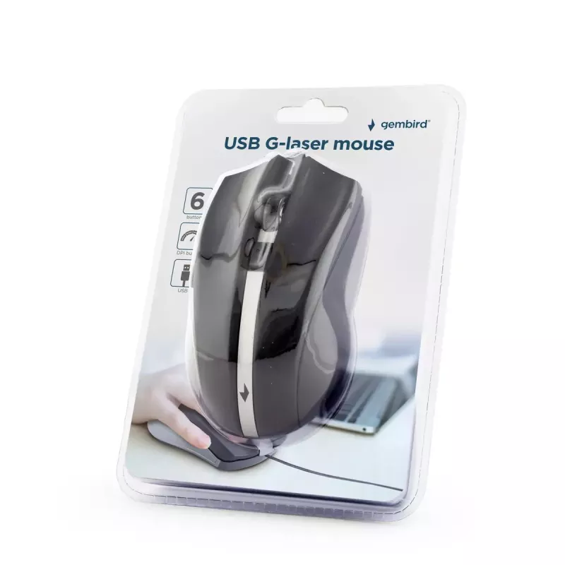 GEMBIRD Laser pelė 2400 Dpi - Ambidextrous