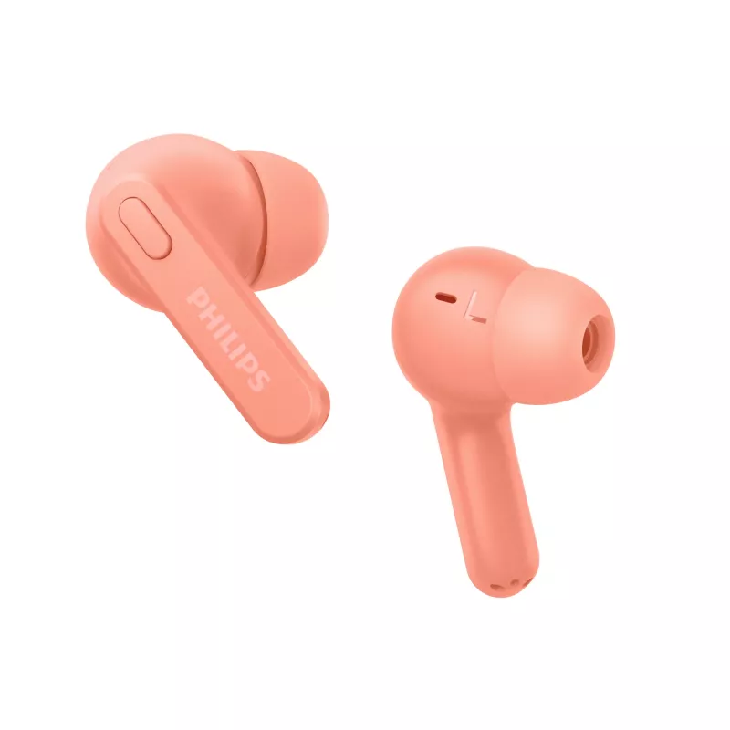 Philips 2000 serijos TAT2206PK/00 ausinės / ausinių rinkinys „True Wireless Stereo“ (TWS) į ausį, skirtos skambučiams / muzikai, „Bluetooth“, rožinės spalvos