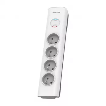Apsaugos nuo viršįtampių įrenginys Philips SPN7040WA/60 4 kintamosios srovės lizdai 600 J 2 m baltas