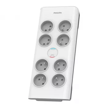 Philips SPN7080WA/60 apsaugos nuo viršįtampių lizdas baltas 8 kintamosios srovės lizdai 2 m