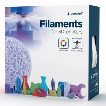 GEMBIRD PLA-PLUS filamentas, sidabrinis, 1,75 mm, 1 kg
