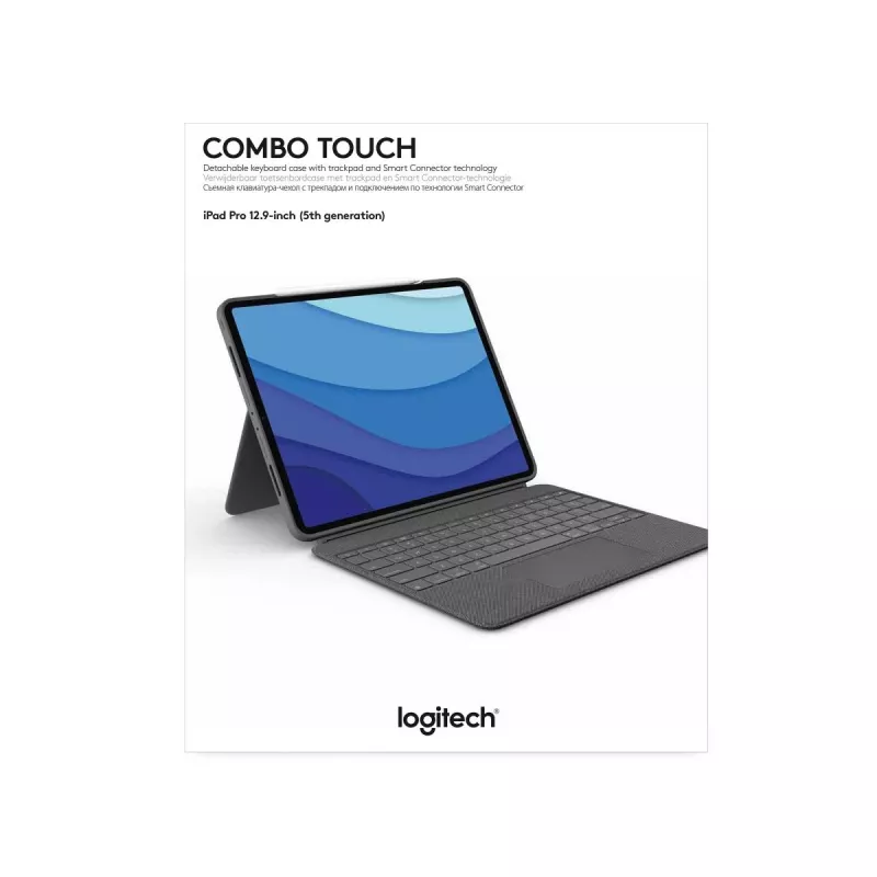 LOGITECH Combo Touch - iPad Pro 12.9in (5-os kartos) - anglų k. - Qwerty