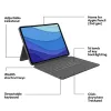 LOGITECH Combo Touch - iPad Pro 12.9in (5-os kartos) - anglų k. - Qwerty
