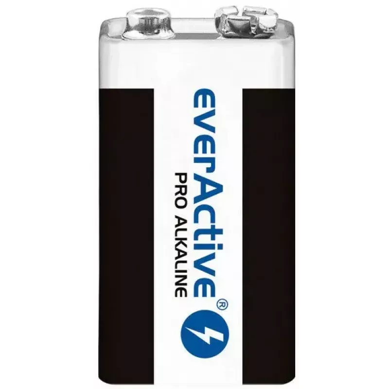9 V šarminė baterija everActive EV6LR61-PRO, 9 V, 650 mAh, 26,4×48,5×16 mm, 1 vnt.