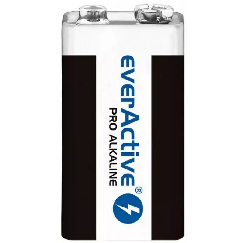 9 V šarminė baterija everActive EV6LR61-PRO, 9 V, 650 mAh, 26,4×48,5×16 mm, 1 vnt.