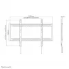 Neomounts LFD-W1000 TV sienos laikiklis 60-100 colių - fiksuotas, 152,4 cm (60 colių), 2,54 m (100 colių), 200 x 200 mm, 900 x 600 mm, Plienas, Juoda