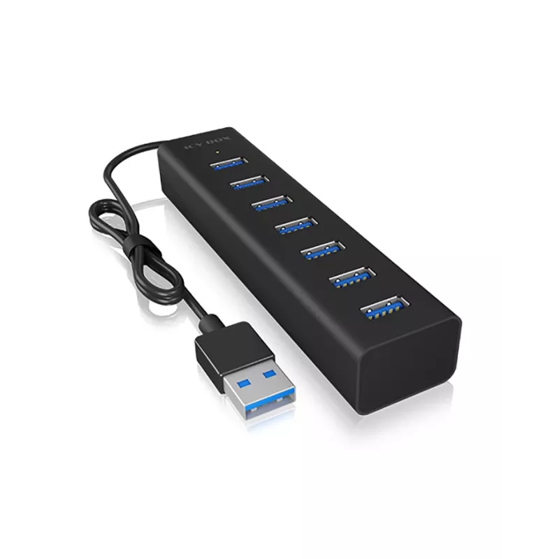ICY BOX IB-HUB1700-U3 USB 3.2 Gen 1 (3.1 Gen 1) Type-A 5000 Mbit/s Juoda