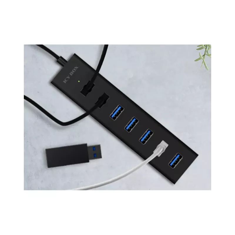 ICY BOX IB-HUB1700-U3 USB 3.2 Gen 1 (3.1 Gen 1) Type-A 5000 Mbit/s Juoda