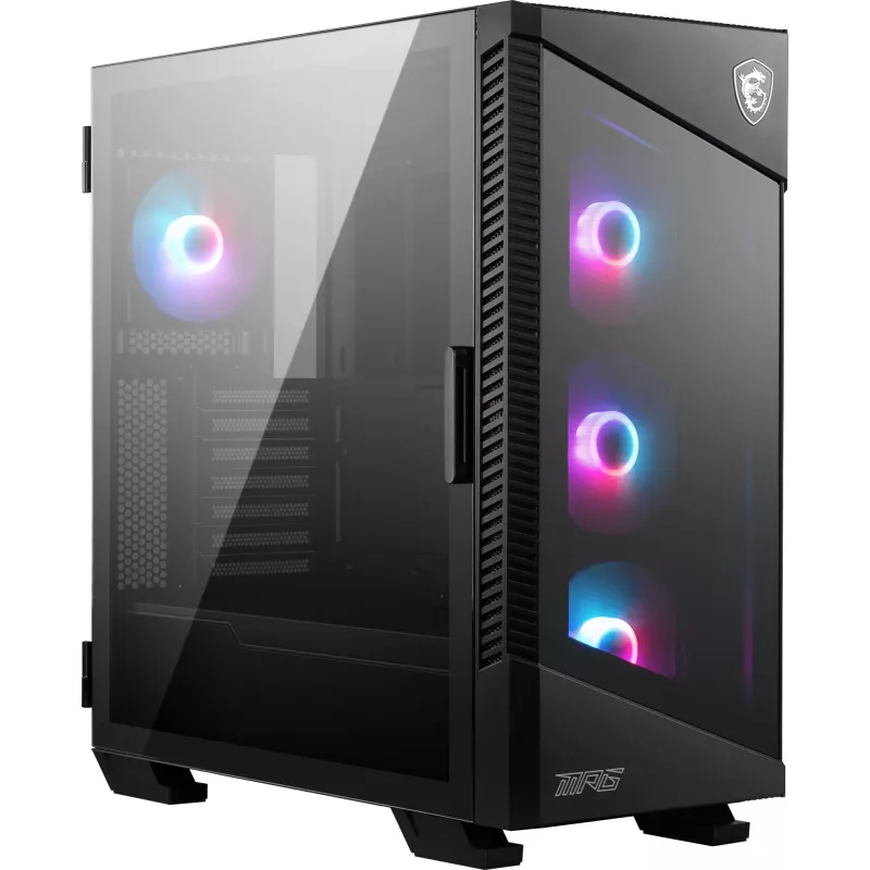 PC Case MSI MPG VELOX 100R Mid Tower Black — ATX, 7 expansion slots, 2×3.5 inch bays, 2×2.5 inch bays, USB-C