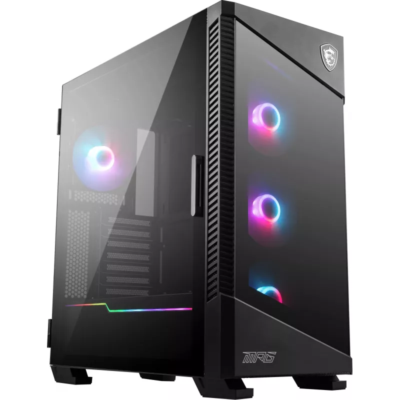 PC Case MSI MPG VELOX 100R Mid Tower Black — ATX, 7 expansion slots, 2×3.5 inch bays, 2×2.5 inch bays, USB-C