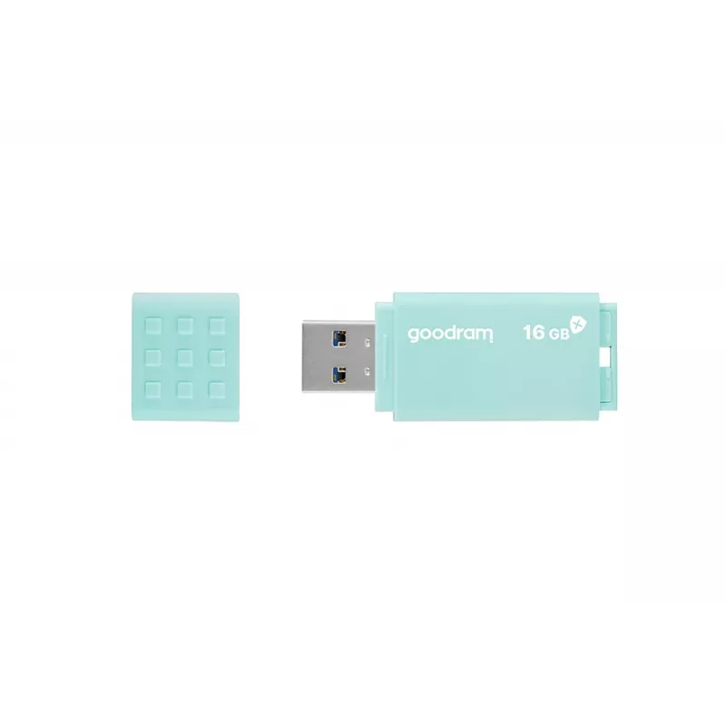 USB atmintukas GOODRAM UME3 CARE 16 GB USB Type-A 3.2 Gen 1 (skaitymo greitis 60 MB/s, rašymo greitis 20 MB/s) turkio spalvos