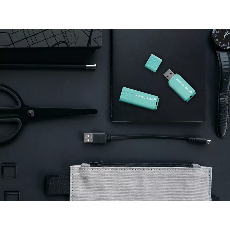 USB atmintinė GOODRAM UME3 32 GB USB Type-A 3.2 Gen 1 — turkio spalvos, 60 MB/s skaitymas, 20 MB/s rašymas