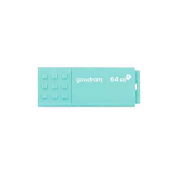 USB atmintukas GOODRAM 64 GB USB Type-A 3.2 Gen 1 UME3, turkio spalvos, skaitymo greitis 60 MB/s, rašymo greitis 20 MB/s