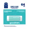 USB atmintukas GOODRAM 64 GB USB Type-A 3.2 Gen 1 UME3, turkio spalvos, skaitymo greitis 60 MB/s, rašymo greitis 20 MB/s