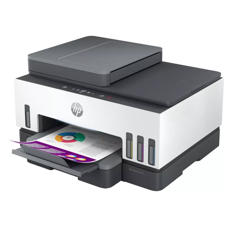 Daugiafunkcis spausdintuvas HP Smart Tank 790 — terminis rašalinis, spalvotas, A4, Wi‑Fi, Ethernet, dvipusis, 15 ppm (juodai), 4800x1200 dpi