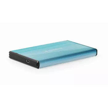HDD korpusas Gembird EE2-U3S-3-B — 2,5 colio vieno lizdo, SATA, Mini‑USB A, iki 7 TB, mėlynas