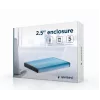 HDD korpusas Gembird EE2-U3S-3-B — 2,5 colio vieno lizdo, SATA, Mini‑USB A, iki 7 TB, mėlynas