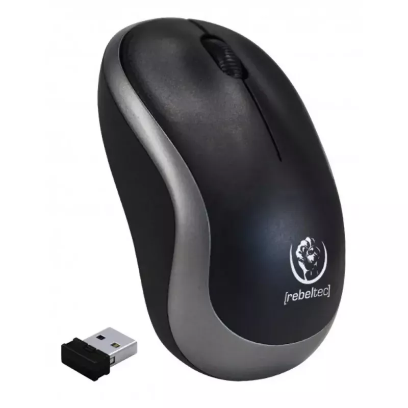 Belaidė optinė pelė Rebeltec METEOR sidabrinė RBLMYS00050 USB