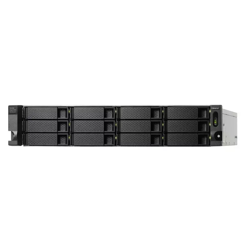 QNAP TL-R1200S-RP diskų talpyklos korpusas HDD/SSD korpusas Juoda, Pilka 2.5/3.5 colio