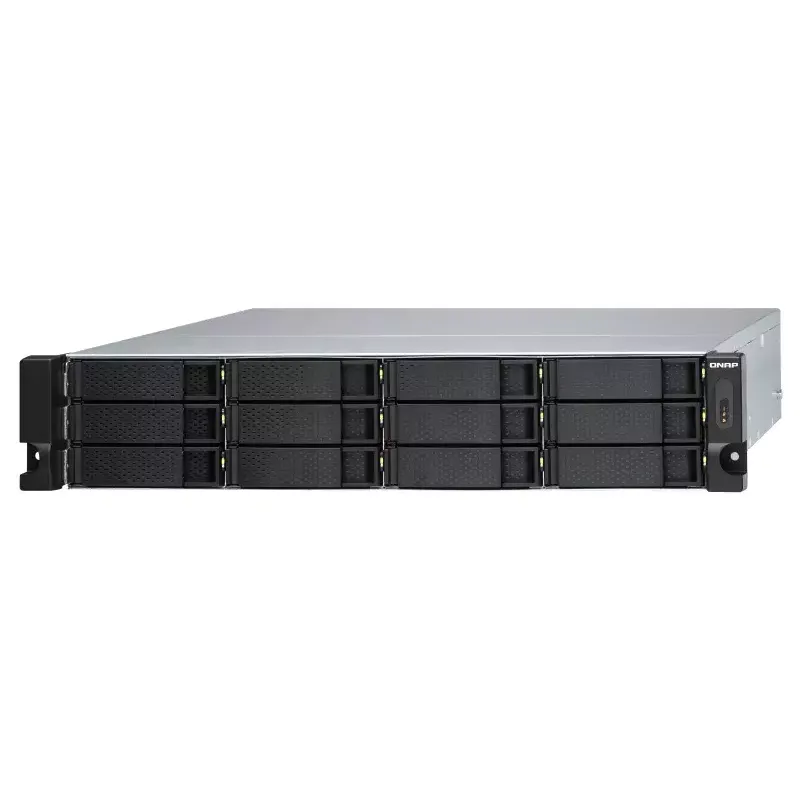 QNAP TL-R1200S-RP diskų talpyklos korpusas HDD/SSD korpusas Juoda, Pilka 2.5/3.5 colio