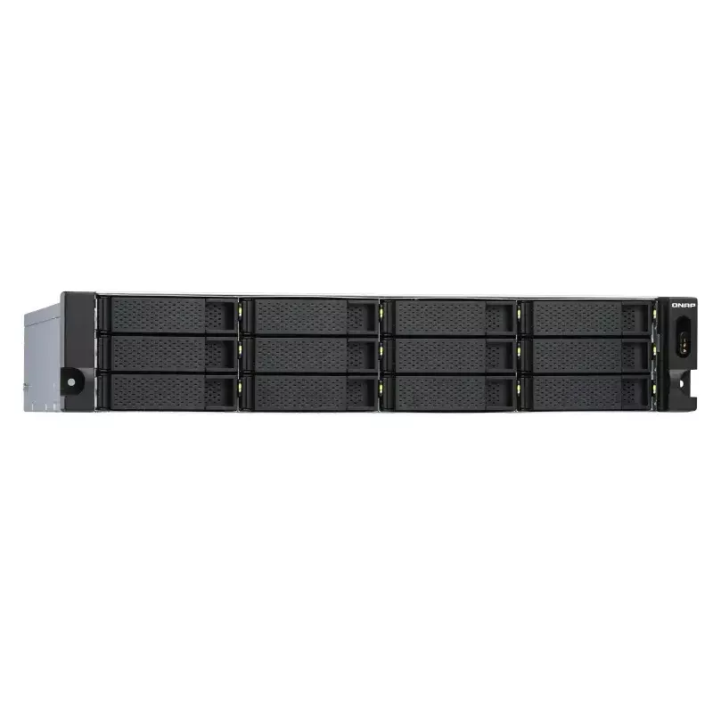 QNAP TL-R1200S-RP diskų talpyklos korpusas HDD/SSD korpusas Juoda, Pilka 2.5/3.5 colio