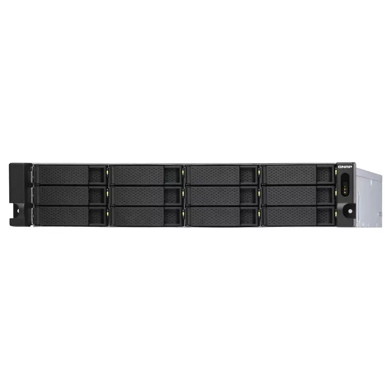 QNAP TL-R1200S-RP diskų talpyklos korpusas HDD/SSD korpusas Juoda, Pilka 2.5/3.5 colio