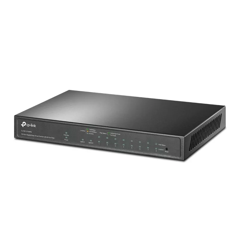 Valdomas jungiklis TP-Link TL-SG1210MPE 10 prievadų Gigabit su 8 prievadais PoE+