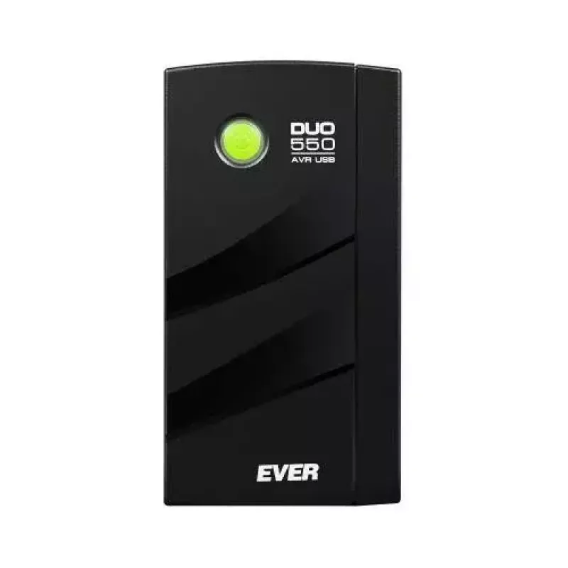 Uninterruptible Power Supply EVER DUO 550 PL AVR USB 550VA, 0,55 kVA / 330 W, Line-Interactive, 3×C13 lizdai, 12V 5Ah baterija