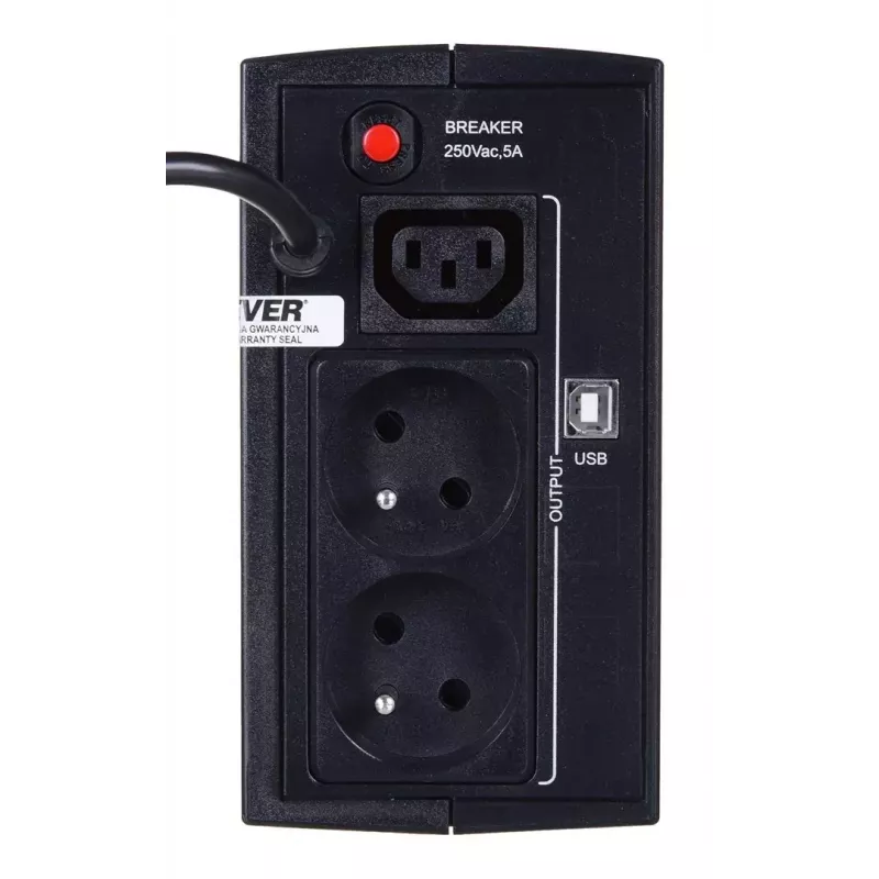 Uninterruptible Power Supply EVER DUO 550 PL AVR USB 550VA, 0,55 kVA / 330 W, Line-Interactive, 3×C13 lizdai, 12V 5Ah baterija