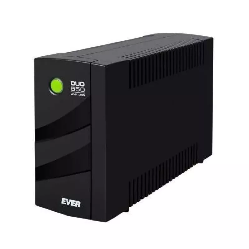 Uninterruptible Power Supply EVER DUO 550 PL AVR USB 550VA, 0,55 kVA / 330 W, Line-Interactive, 3×C13 lizdai, 12V 5Ah baterija