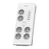 Philips SPN7060WA/60 apsauginis šakotuvas, baltas, 6 AC lizdai, 2 m
