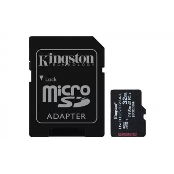 Kingston Technology 32GB microSDHC Industrial C10 A1 pSLC kortelė su SD adapteriu