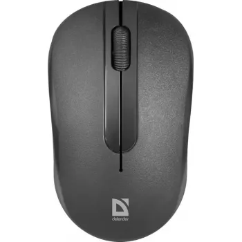 Belaidė optinė pelė DEFENDER HIT MM-495 RF, ambidekstrinė, 1600 DPI, USB RF imtuvas, juoda