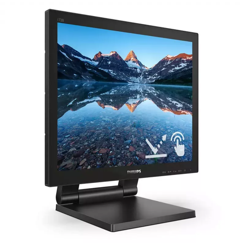 Philips 172B9TL/00 kompiuterio monitorius 43,2 cm (17 colių) 1280 x 1024 pikselių Full HD LCD lietimui jautrus ekranas Juoda