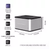 Docking stotelė QOLTEC 5316, skirta 2x 2,5/3,5 colio HDD/SSD, SATA, USB 3.0 (5 Gb/s), aliuminio korpusas