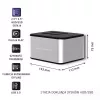 Docking stotelė QOLTEC 5316, skirta 2x 2,5/3,5 colio HDD/SSD, SATA, USB 3.0 (5 Gb/s), aliuminio korpusas