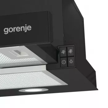 Gorenje TH62E4BG pusiau įmontuojamas (ištraukiamas) juodas 450 m³/h