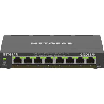 NETGEAR 8 prievadų Gigabit Ethernet PoE+ jungiklis (GS308EPP)