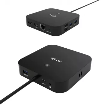 i-tec USB-C HDMI DP dokų stotelė su 100 W galios tiekimu